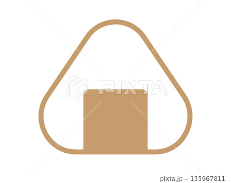 おにぎりのアイコン（おむすびシルエット） 135967811