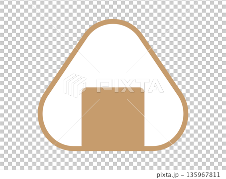 おにぎりのアイコン（おむすびシルエット） 135967811