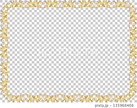 ビンテージカリグラフィ風フレーム素材223 ビンテージカリグラフィ風フレーム素材223 135968408