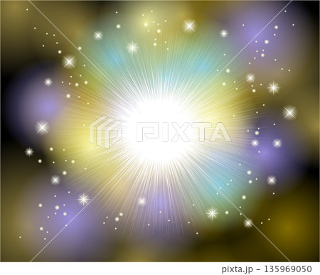 きらきらした集中線の背景素材 135969050