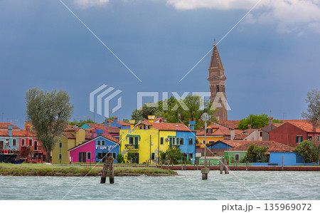 Colorful Houses on Burano Island in Venice, Italy Colorful Houses on Burano Island in Venice, Italy 135969072