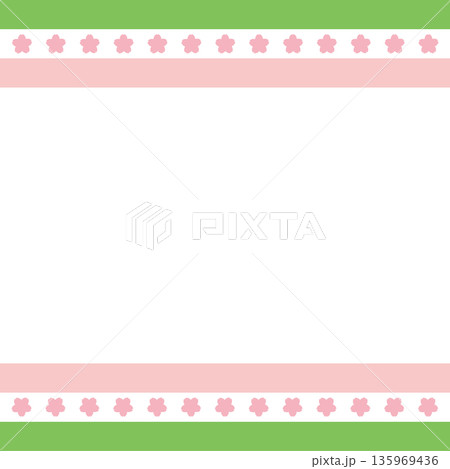 桃の節句フレーム 135969436
