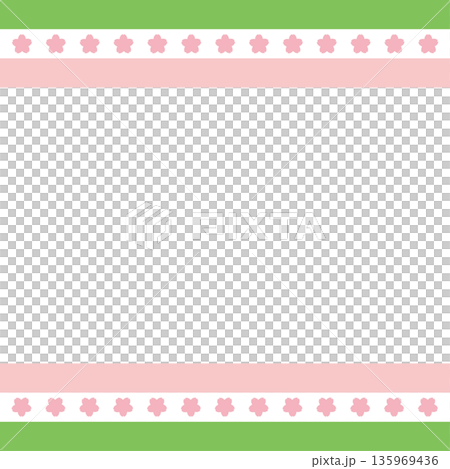 桃の節句フレーム 135969436