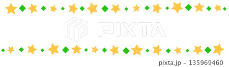 星のライン装飾 135969460