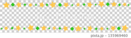星のライン装飾 135969460