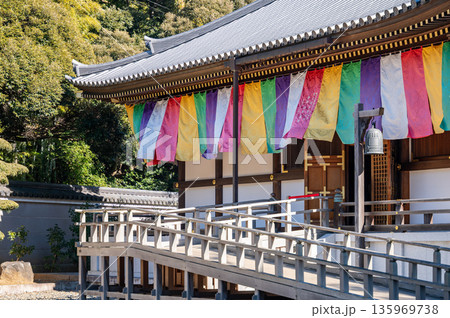 成田山新勝寺 醫王殿、五色幕が彩る静かな境内風景 成田山新勝寺 醫王殿、五色幕が彩る静かな境内風景 135969738