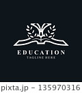 Education book open logo design illustration creative idea 135970316