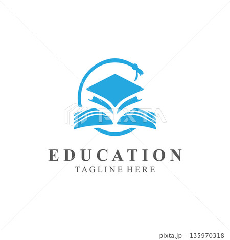 Education book open logo design illustration creative idea 135970318
