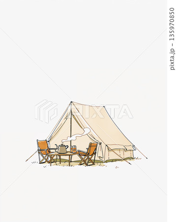 テントとコーヒー 135970850