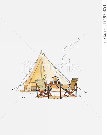 テントとコーヒー 135970851