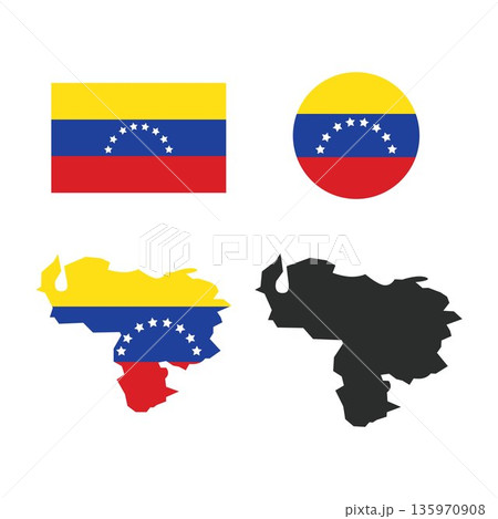 venezuela flag map icon vector element design venezuela flag map icon vector element design 135970908