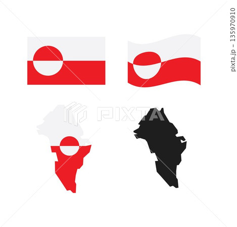 greenland flag map icon vector element desgin greenland flag map icon vector element desgin 135970910