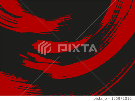 Vector black and red ink brush stroke Vector black and red ink brush stroke 135971016
