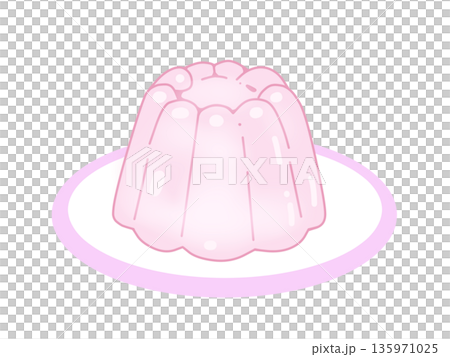 Cute jelly illustration 135971025