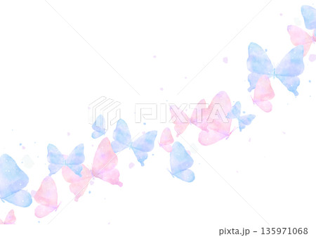 水彩風でやさしく描かれた蝶々のイラスト素材|蝶々, 水彩, 昆虫, 自然 水彩風でやさしく描かれた蝶々のイラスト素材|蝶々, 水彩, 昆虫, 自然 135971068