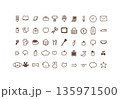 手帳に使えるさまざまなアイコンセット 135971500
