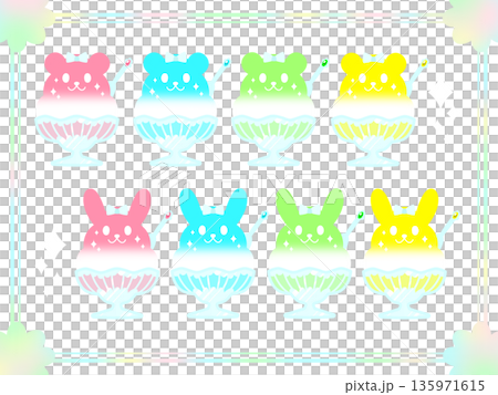Shaved Ice Bear & Rabbit Shaved Ice Bear & Rabbit 135971615