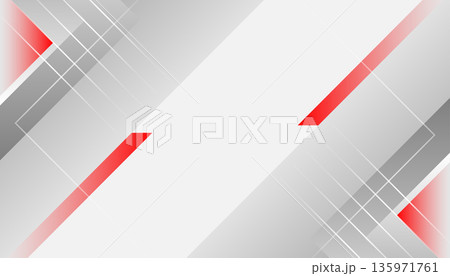 Abstract Gray and Red Geometric Background Design 135971761
