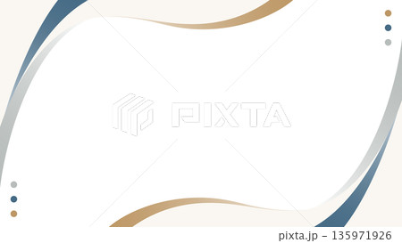 曲線のシンプルなデザインフレーム、背景、16:9サイズ 135971926