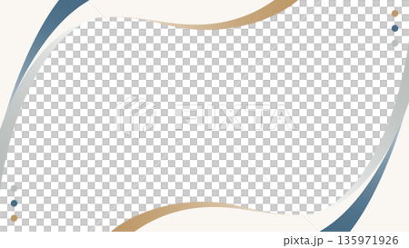 曲線のシンプルなデザインフレーム、背景、16:9サイズ 135971926