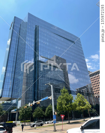 Skyscraper view in downtown Dallas, Texas, USA. Skyscraper view in downtown Dallas, Texas, USA. 135972193