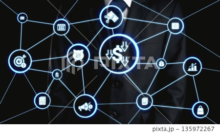Budget planning and financial management strategy icons Gist 135972267