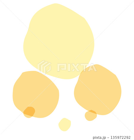 ミモザの透け感ボタニカル｜ミモザの花びらのあしらい 135972292