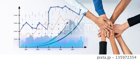 Team Collaboration for Business Growth with Trend Graph and Data Analysis for Success in Modern Work Environments Scalp Team Collaboration for Business Growth with Trend Graph and Data Analysis for Success in Modern Work Environments Scalp 135972354