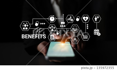 Employee benefit program and human resource management concept Parse 135972355