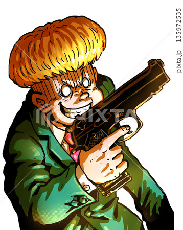 銃を持つ部下（反撃・逆襲）のイラスト素材 [135972535] - PIXTA