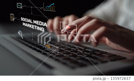 Social Media Marketing Strategy and Engagement Visualization Muxer 135972637