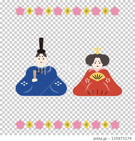 雛人偶皇帝與皇后 135973174