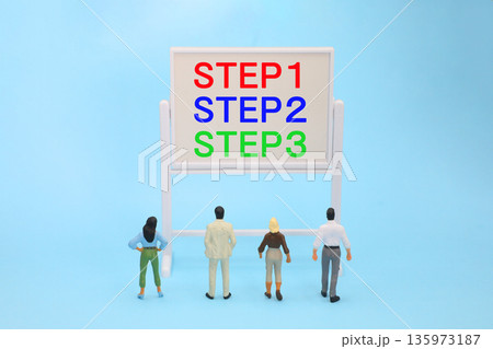 3つのステップ 3つのステップ 135973187