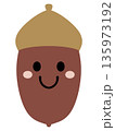 シンプルでかわいいどんぐりのキャラクターイラスト素材 135973192