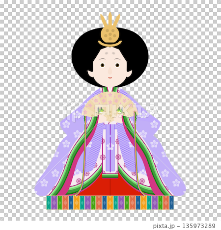 女兒節_女性玩偶插圖 女兒節_女性玩偶插圖 135973289