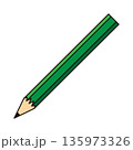 シンプルな鉛筆のイラスト 135973326