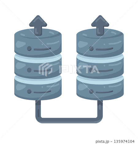 Illustration of Database upload 135974104