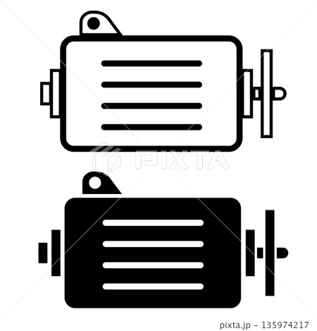 Car alternator icon. Vehicle alternator sign. Automotive alternator symbol. flat style. 135974217