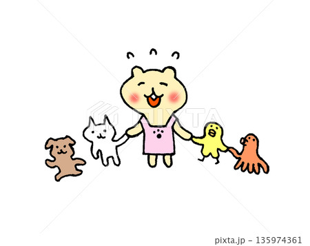 かわいい保育士さんのイラスト かわいい保育士さんのイラスト 135974361