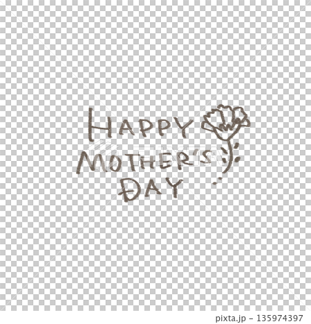母の日 Mother's Day シンプルでかわいい手書き文字 母の日 Mother's Day シンプルでかわいい手書き文字 135974397