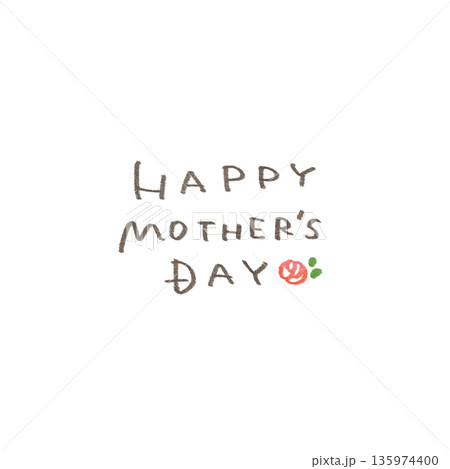 母の日 Mother's Day シンプルでかわいい手書き文字 135974400