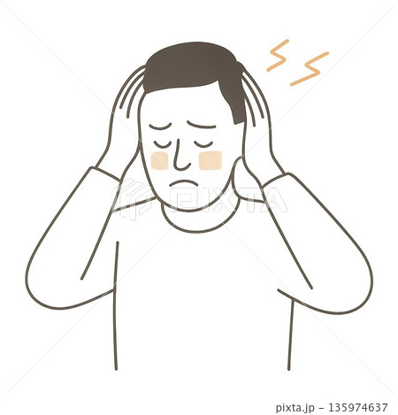 ミニマル＆モダン健康イラスト｜風邪症状・セルフケア・日常習慣 135974637