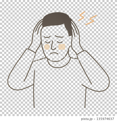 ミニマル＆モダン健康イラスト｜風邪症状・セルフケア・日常習慣 135974637