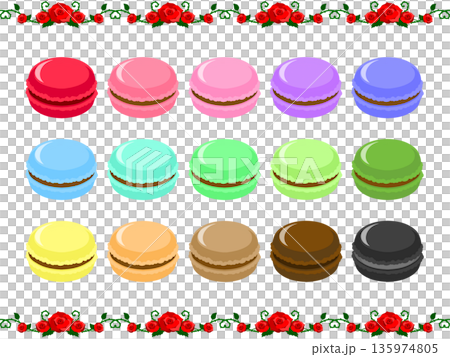 Macaron Chocolate Cream Macaron Chocolate Cream 135974805