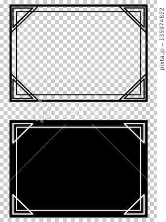 Art Deco style geometric modern frame set. Classic decorative frame with a linear and luxurious feel. Art Deco style geometric modern frame set. Classic decorative frame with a linear and luxurious feel. 135974872