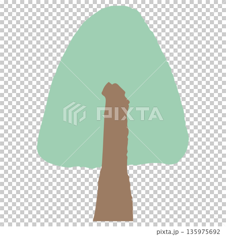 Easy-to-use general-purpose illustration cut series for the homepage of childcare facilities | Easy hand-drawn trees 135975692