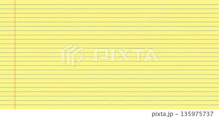 Yellow legal paper with ruled lines and empty...のイラスト素材 [135975737] - PIXTA
