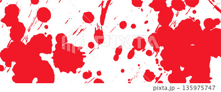 Blood drip and smear pattern. Halloween or crime scene designs. Blood drip and smear pattern. Halloween or crime scene designs. 135975747