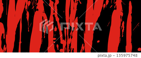 Red blood spray grunge texture. Red splashes, smudges, and spray stains for thriller or mystery themes. 135975748