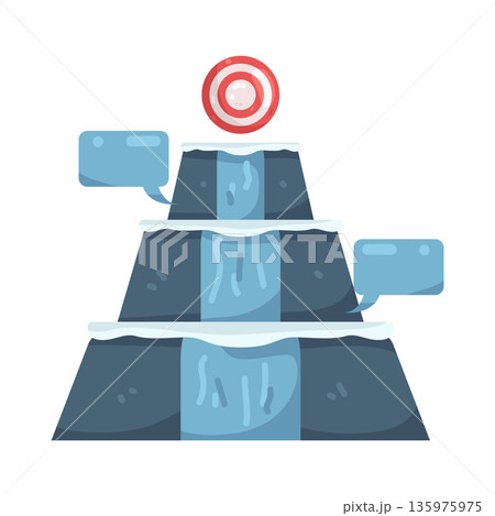 Illustration of Steps up to the target Illustration of Steps up to the target 135975975